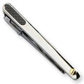 Stainless Steel Tie Bar with Carbon Fiber & 18K Gold Accent