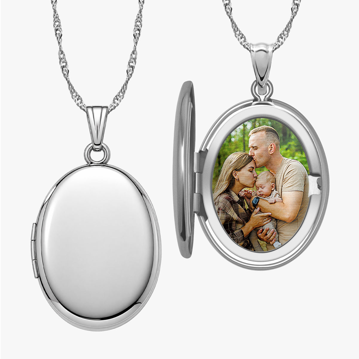 Large Oval Photo Locket
