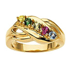 Five Birthstones Mother's Ring