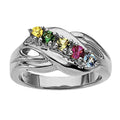 Five Birthstones Mother's Ring