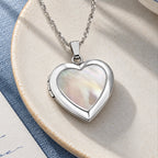 Mother Of Pearl Heart Photo Locket - lifestyle