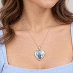 Miraculous Heart Photo Locket - on model