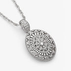 Cubic Zirconia (CZ) Oval Photo Locket