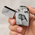 Laser Engravable Polished Lighter - on model