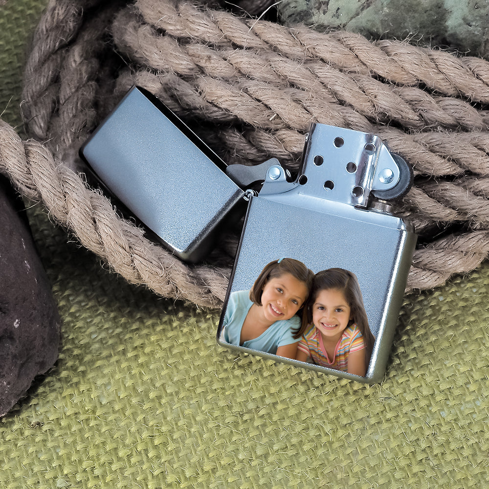 Zippo Style Laser Engravable Chrome Polished Lighter