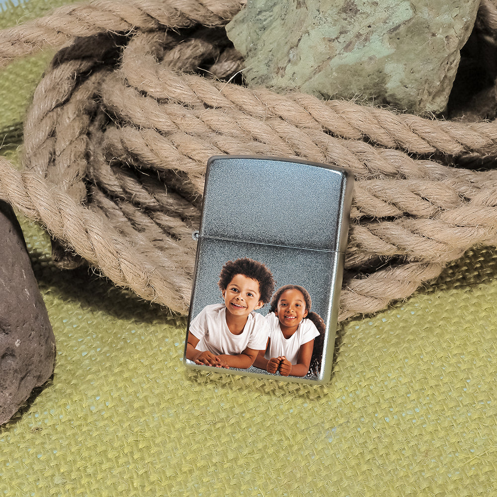 Zippo Style Laser Engravable Chrome Polished Lighter