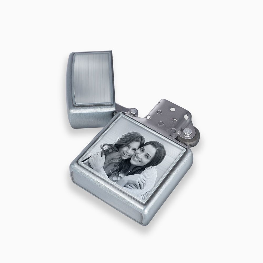 Zippo Style Laser Engravable Chrome Polished Lighter