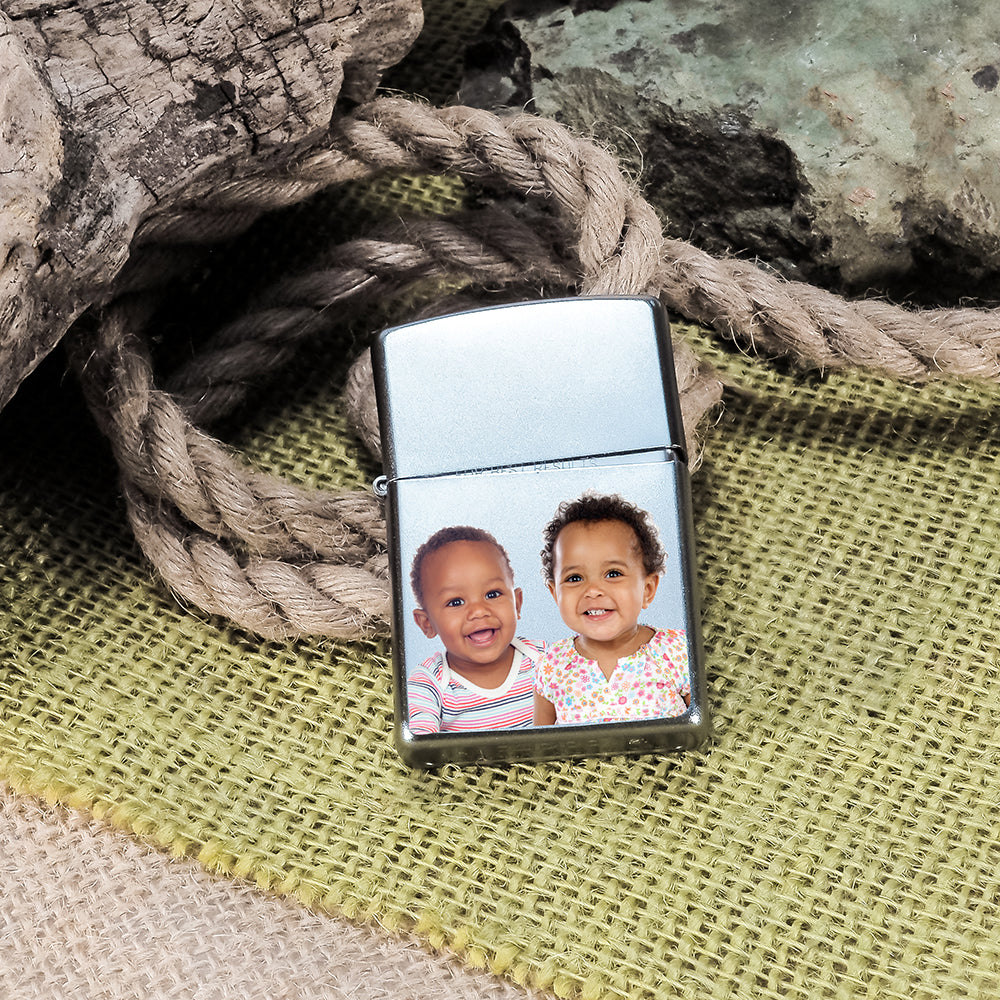 Zippo Style Laser Engravable Chrome Polished Lighter