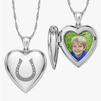 Horseshoe Heart Photo Locket