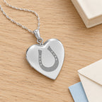 Horseshoe Heart Photo Locket - lifestyle
