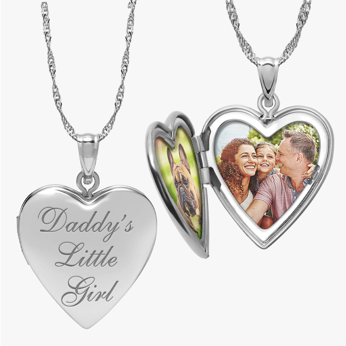 Daddys Little Girl Heart Photo Locket