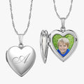 English Style Initial Heart Photo Locket