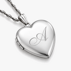 English Style Initial Heart Photo Locket
