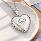 English Style Initial Heart Photo Locket - lifestyle
