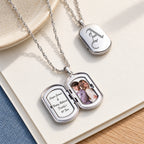 Old English Initial Dog Tag Photo Locket - lifestyle