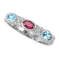 Mother's Ring with Three Birthstones