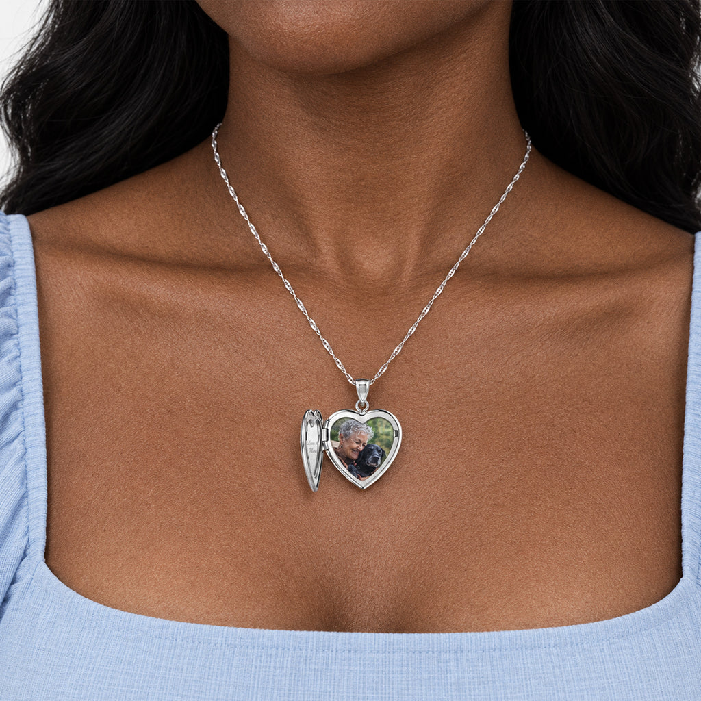 Grandma Sweetheart Photo Locket - on model