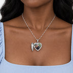 Grandma Sweetheart Photo Locket - on model