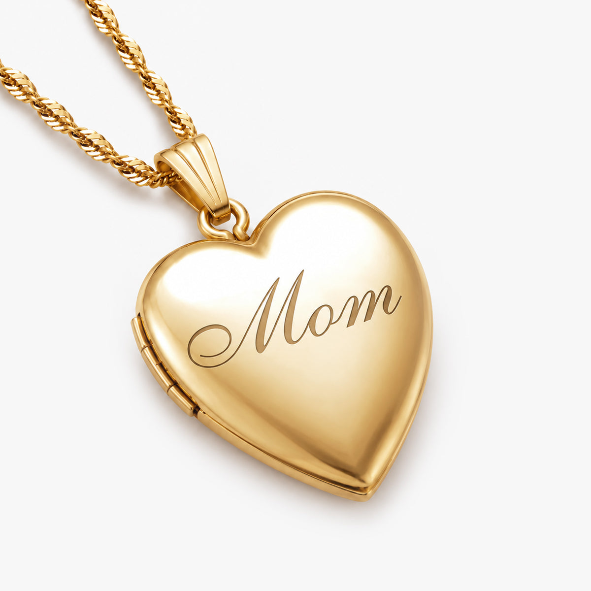 14K Gold-Filled Mom Heart Photo Locket