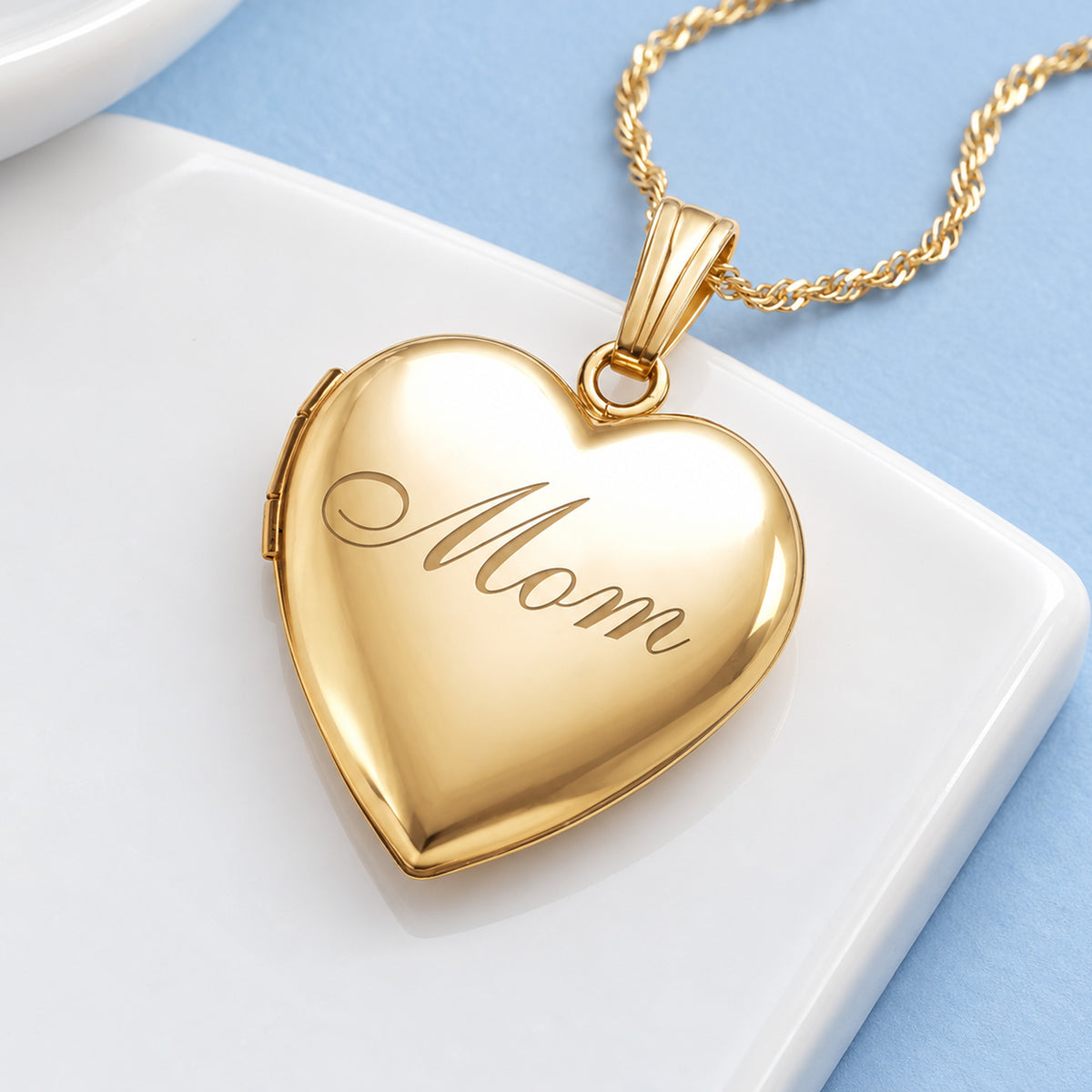 14K Gold-Filled Mom Heart Photo Locket - lifestyle