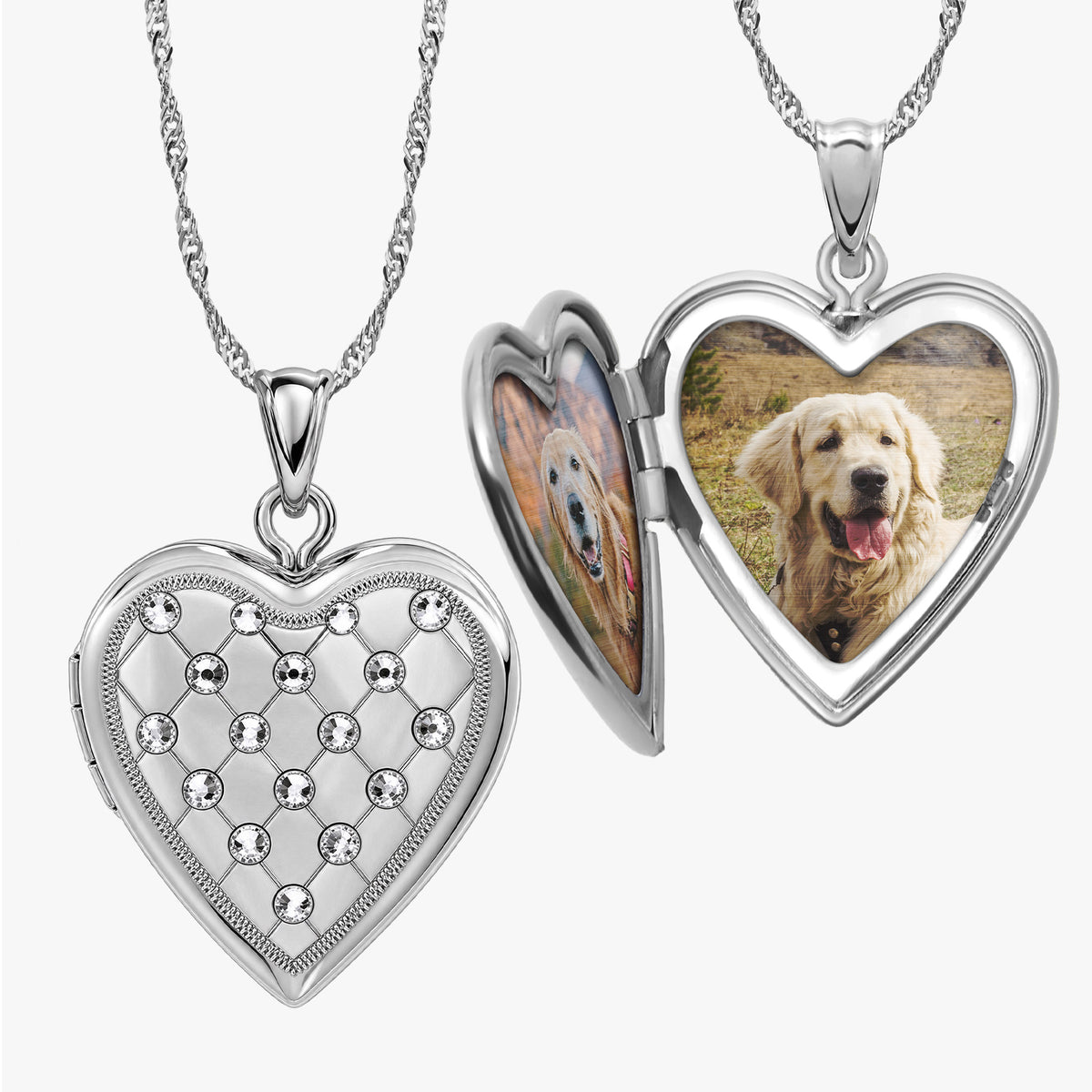 Swarovski Crystal Heart Photo Locket