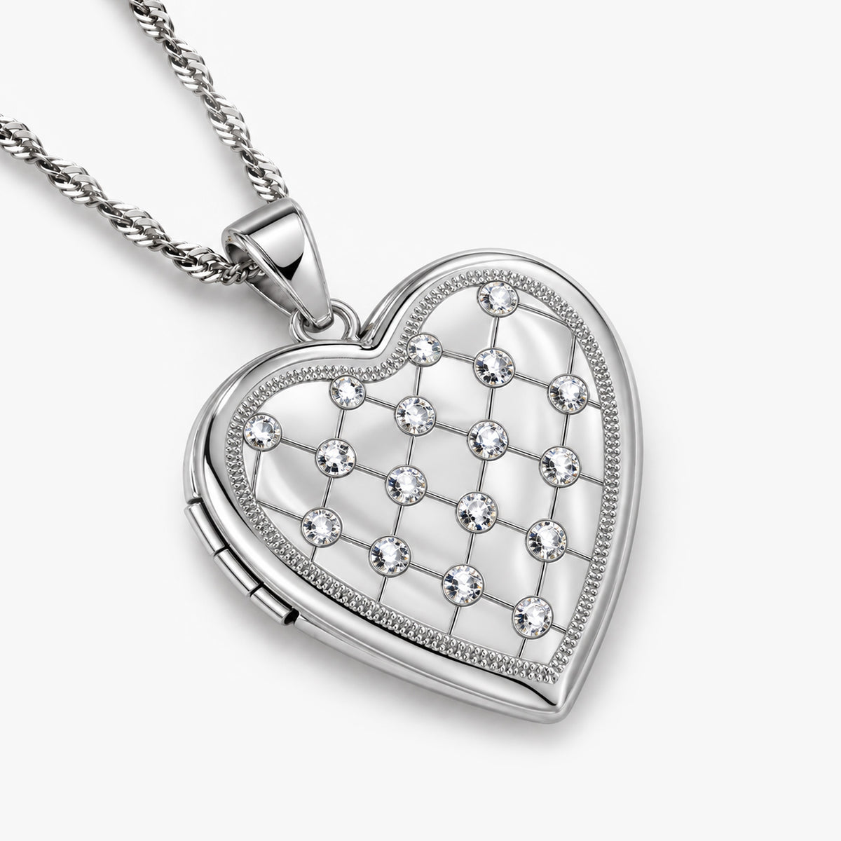 Swarovski Crystal Heart Photo Locket