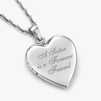 A Sister is a Forever Friend Heart Photo Locket