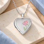Flower Heart Photo Locket - lifestyle