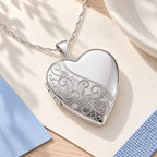Floral Heart Photo Locket - lifestyle
