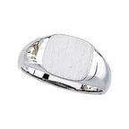 Sterling Silver Boy's Square Signet Ring