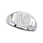 Sterling Silver Boy's Square Signet Ring