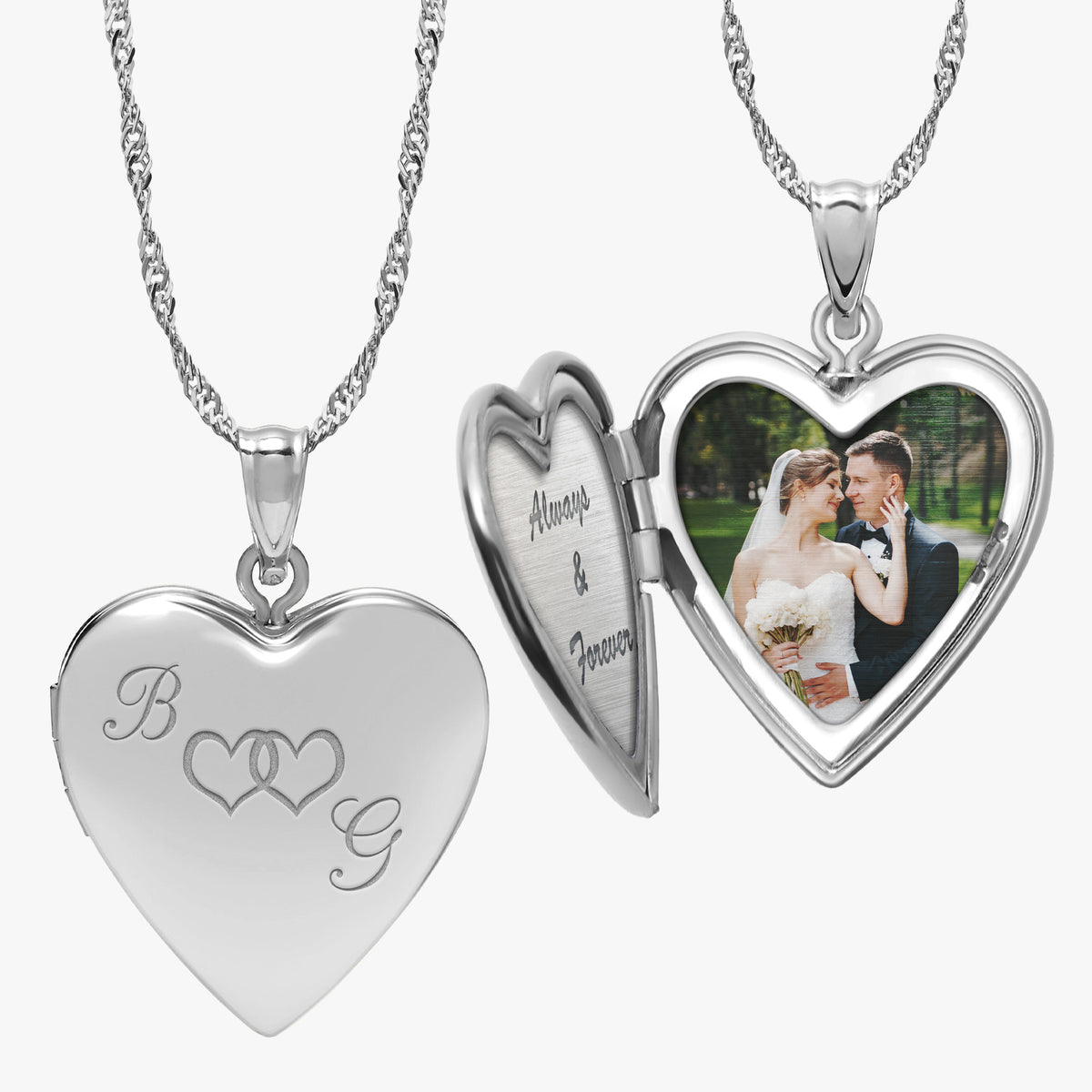 Together Forever Heart Photo Locket