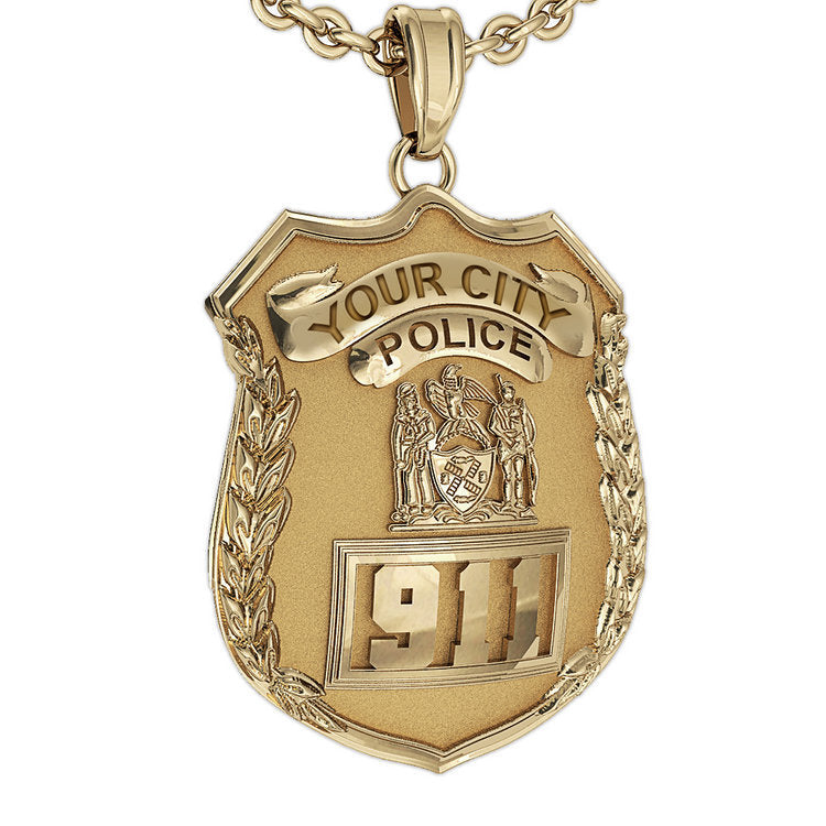 Original catalog photo of Personalized Police Badge with Your Number & Department, alternate product view. (PG85768, secondary photo 2)