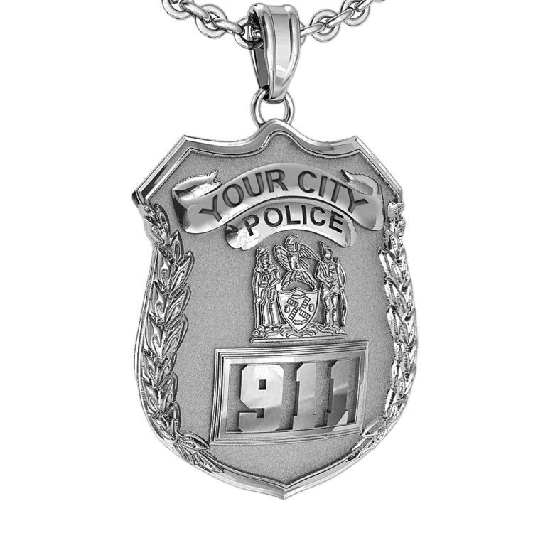 Original catalog photo of Personalized Police Badge with Your Number & Department, alternate product view. (PG85768, secondary photo 3)