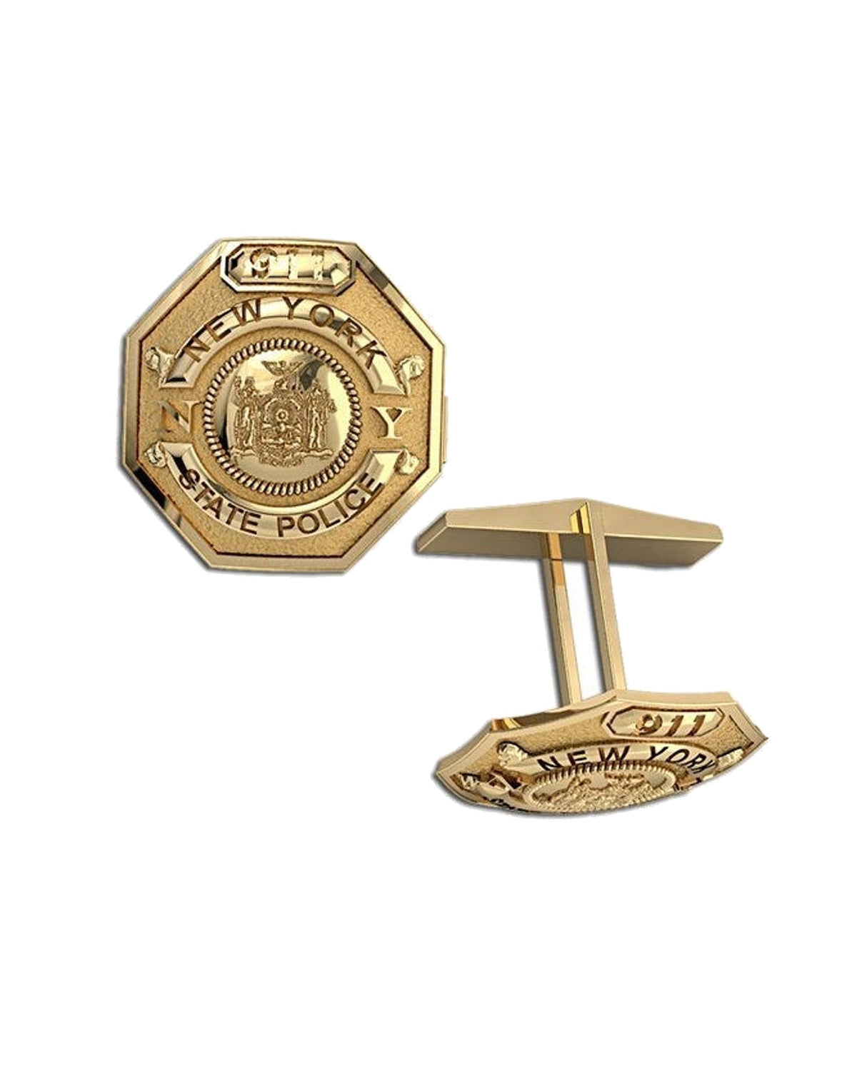 Personalized State Trooper Badge Cuff Links with Your Number