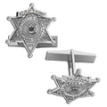 Personalized Sheriff Badge Cuff Links with Number, Rank & Dept.