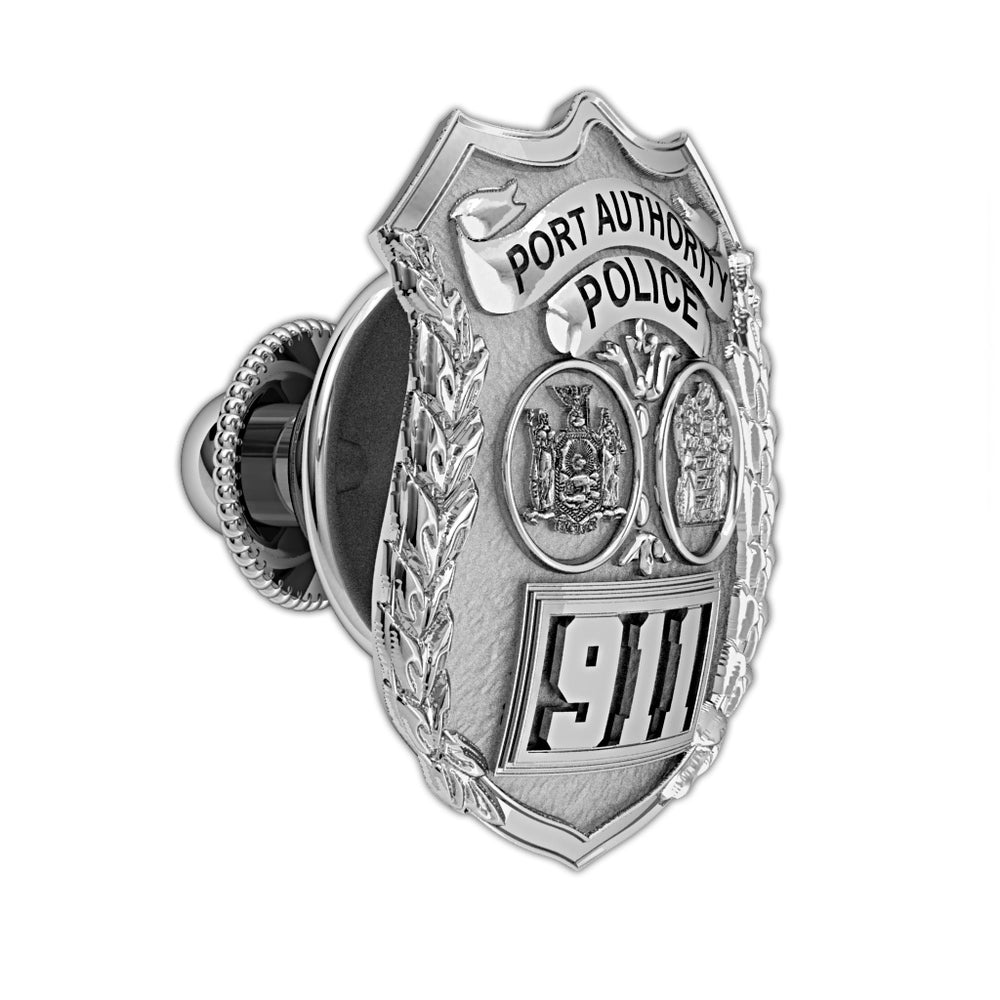 Personalized Port Authority Police Badge Tie Tack with Your Number