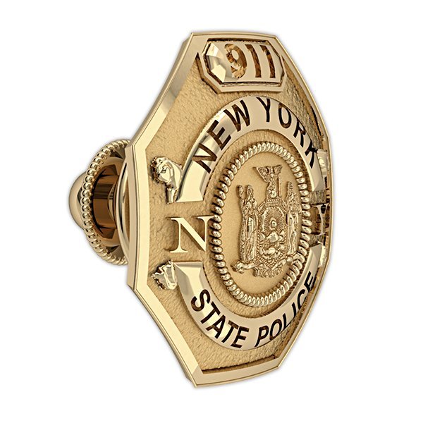 Personalized State Trooper Badge Tie Tack with Your Number