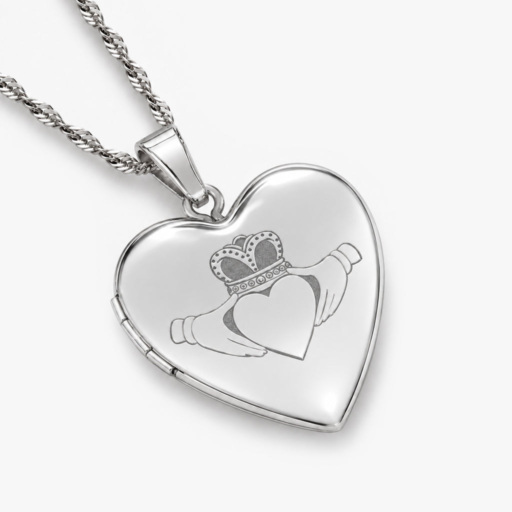 Celtic Claddagh Heart Photo Locket