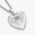 Celtic Claddagh Heart Photo Locket