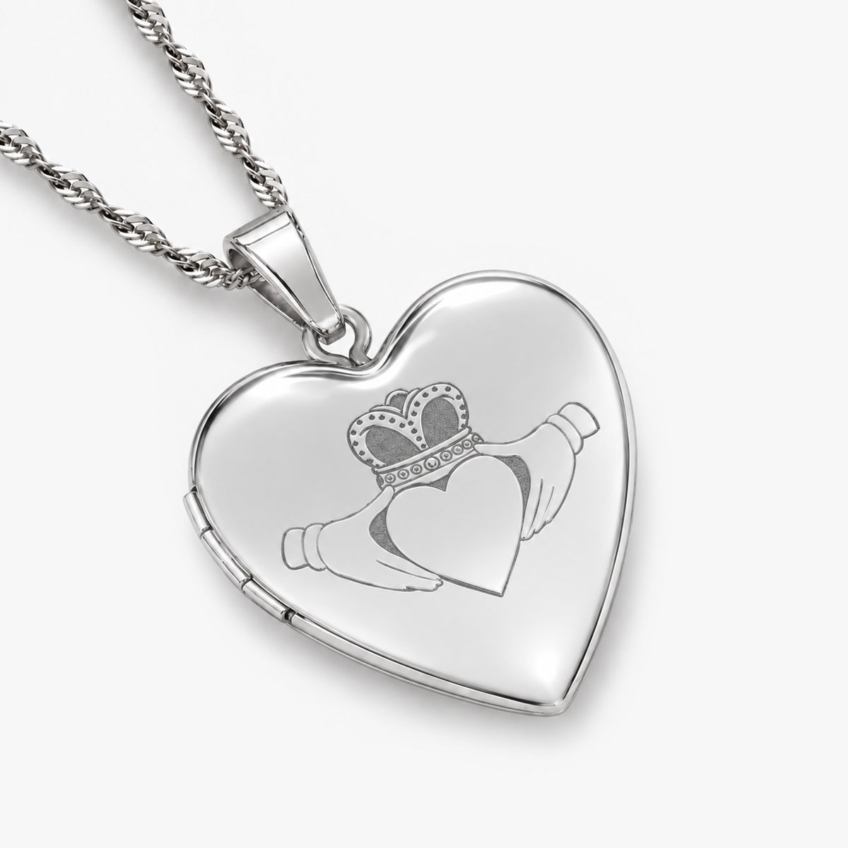 Celtic Claddagh Heart Photo Locket