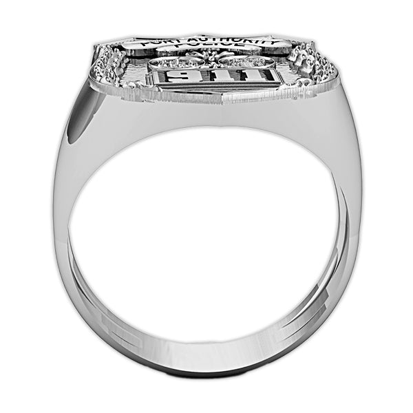 Ny/Nj Personalized Port Authority Police Badge Ring with Department — verified source gallery photo 4 (PG85983, secondary photo 3)