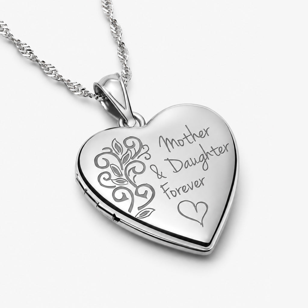 Mother & Daughter /Or Son Forever Heart Photo Locket