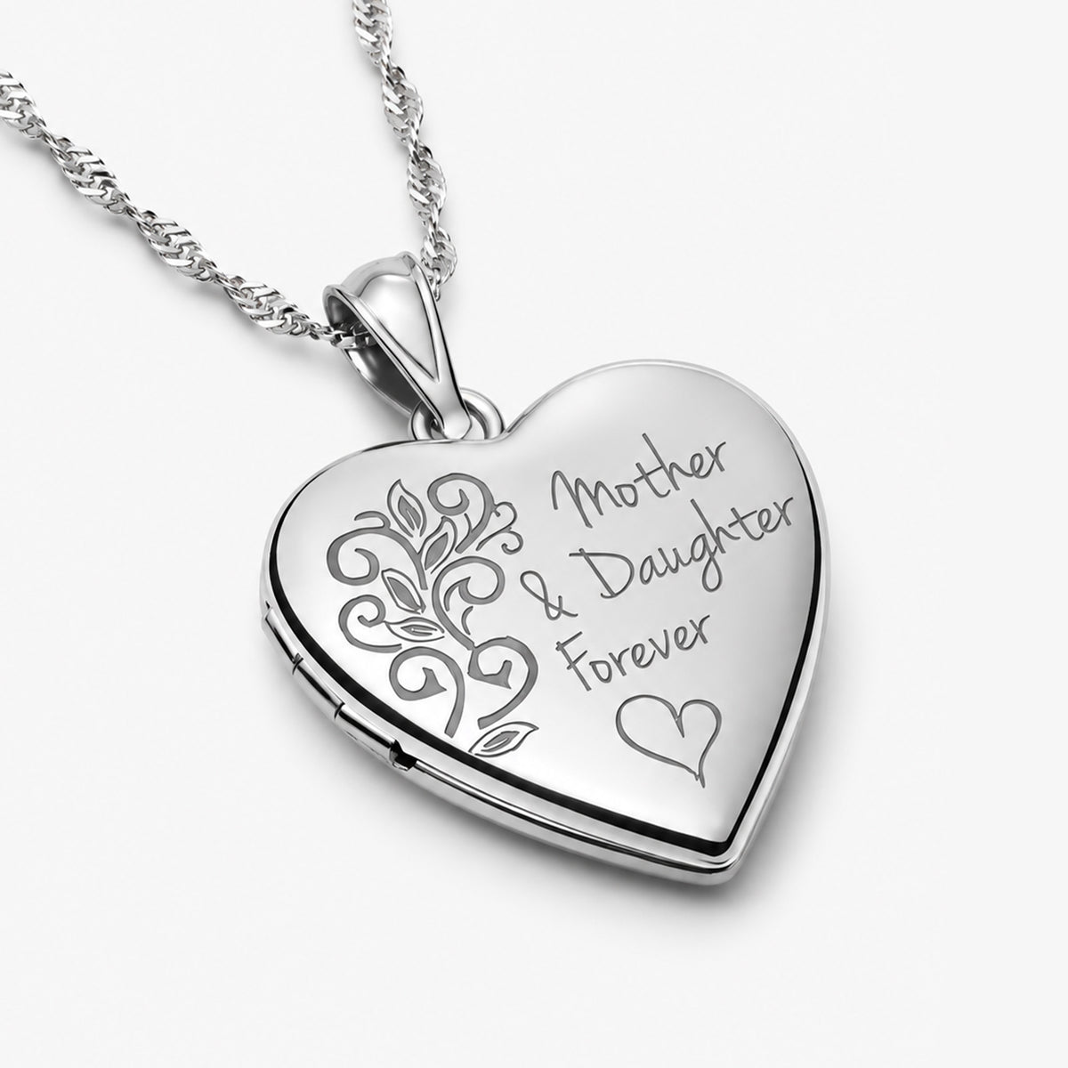 Mother & Daughter /Or Son Forever Heart Photo Locket