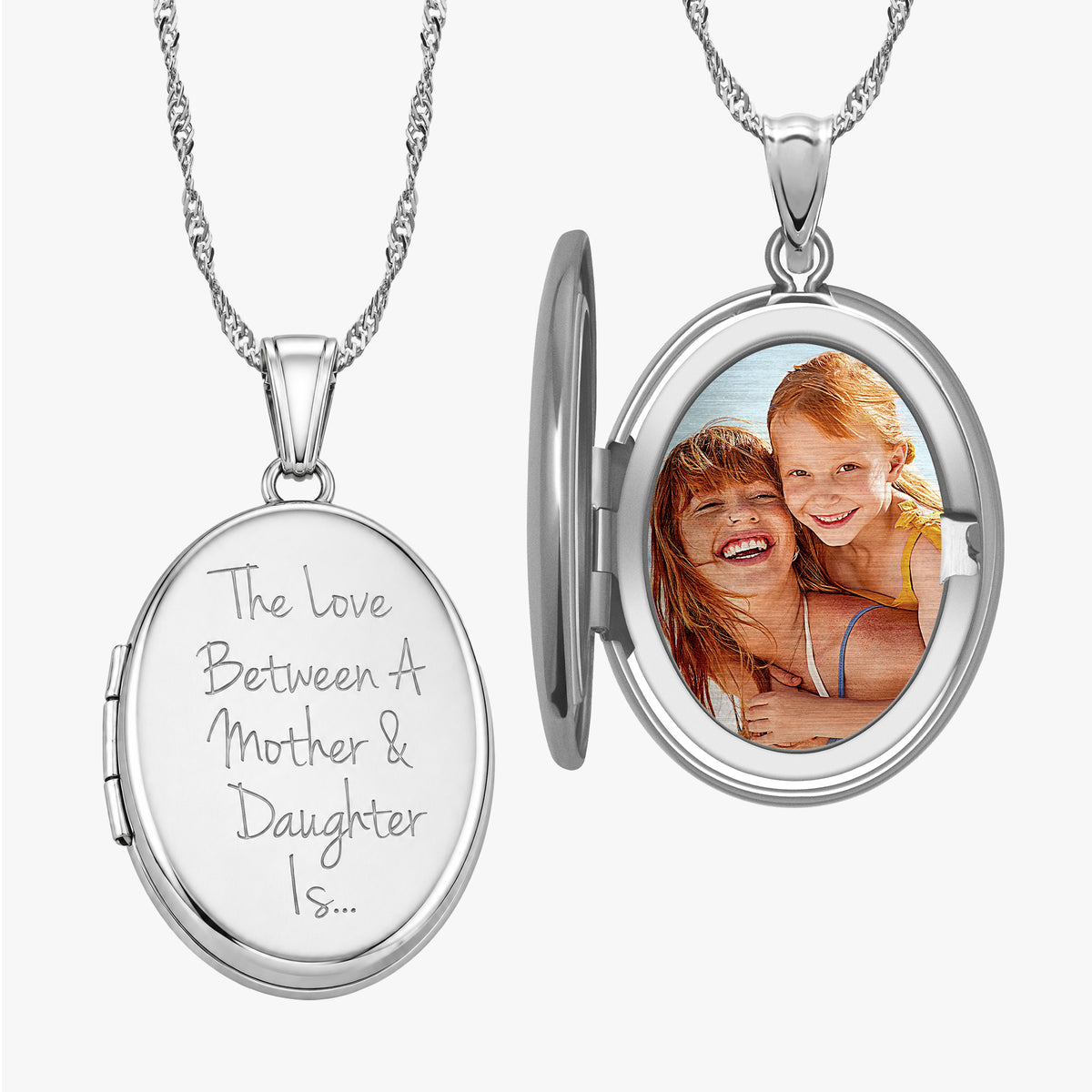The Love Between A Mother & Daughter Is... Oval Photo Locket