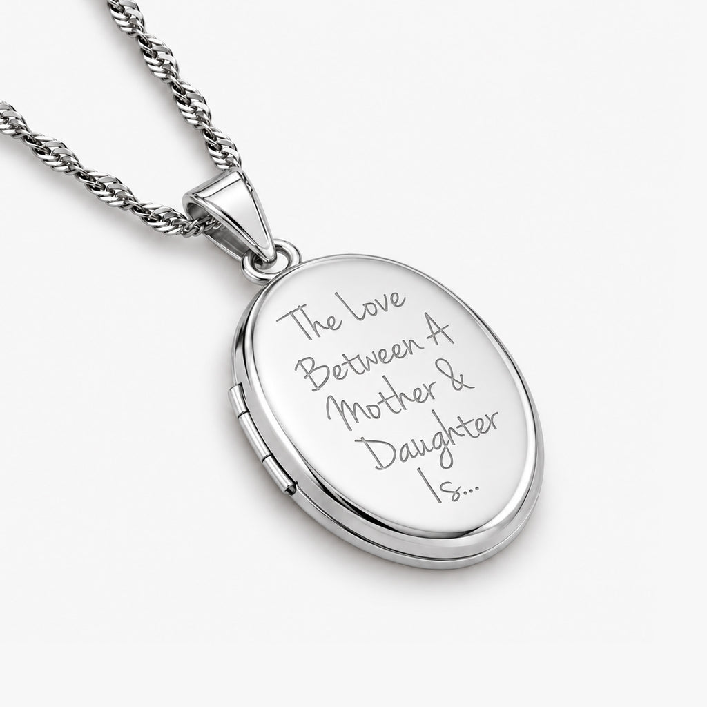 The Love Between A Mother & Daughter Is... Oval Photo Locket