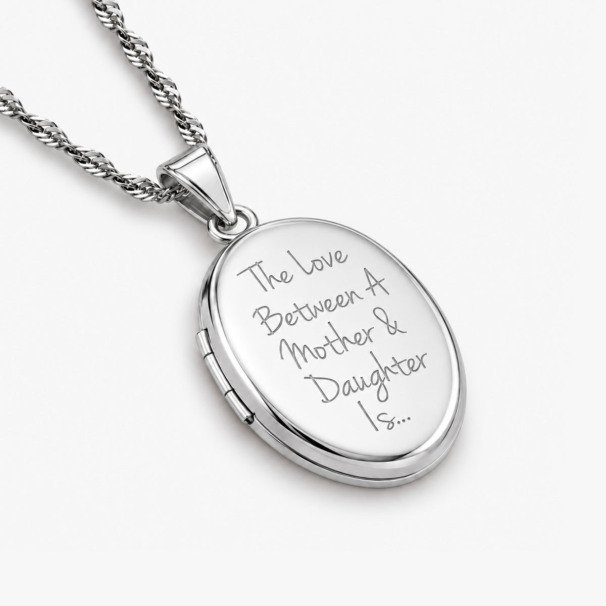 The Love Between A Mother & Daughter Is... Oval Photo Locket