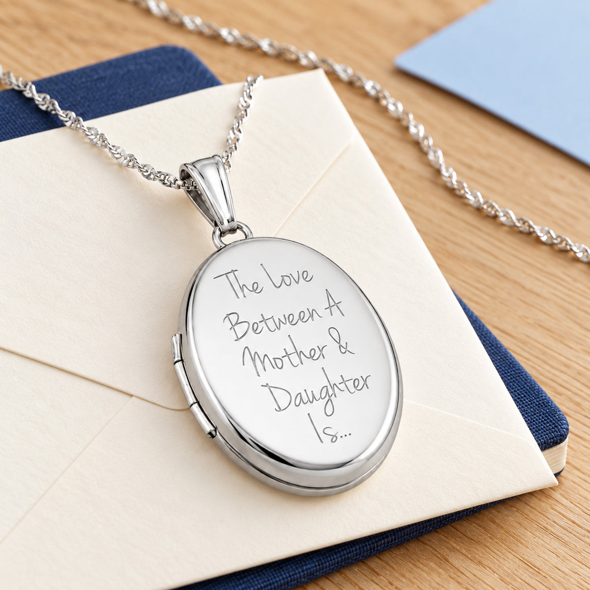 The Love Between A Mother & Daughter Is... Oval Photo Locket - lifestyle
