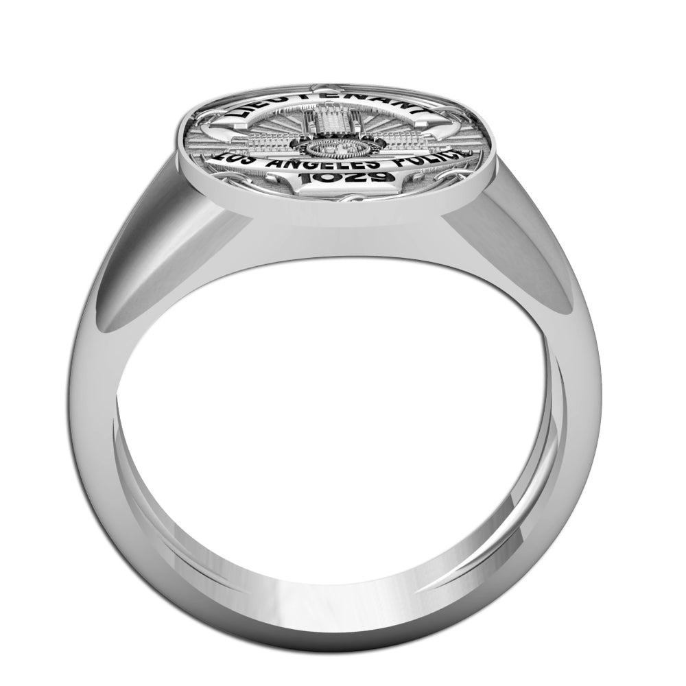 Los Angeles police badge ring in a side view (PG86078, secondary photo 3)