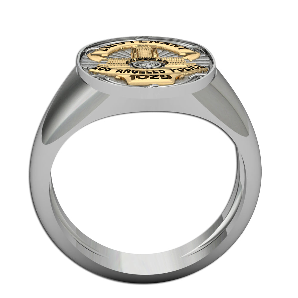 Reverse view of the Los Angeles police officer badge ring (PG86080, secondary photo 2)